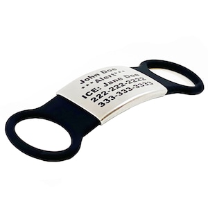 Custom Engraved Pet ID Tag: Slide-On Silent Dog Collar Tag