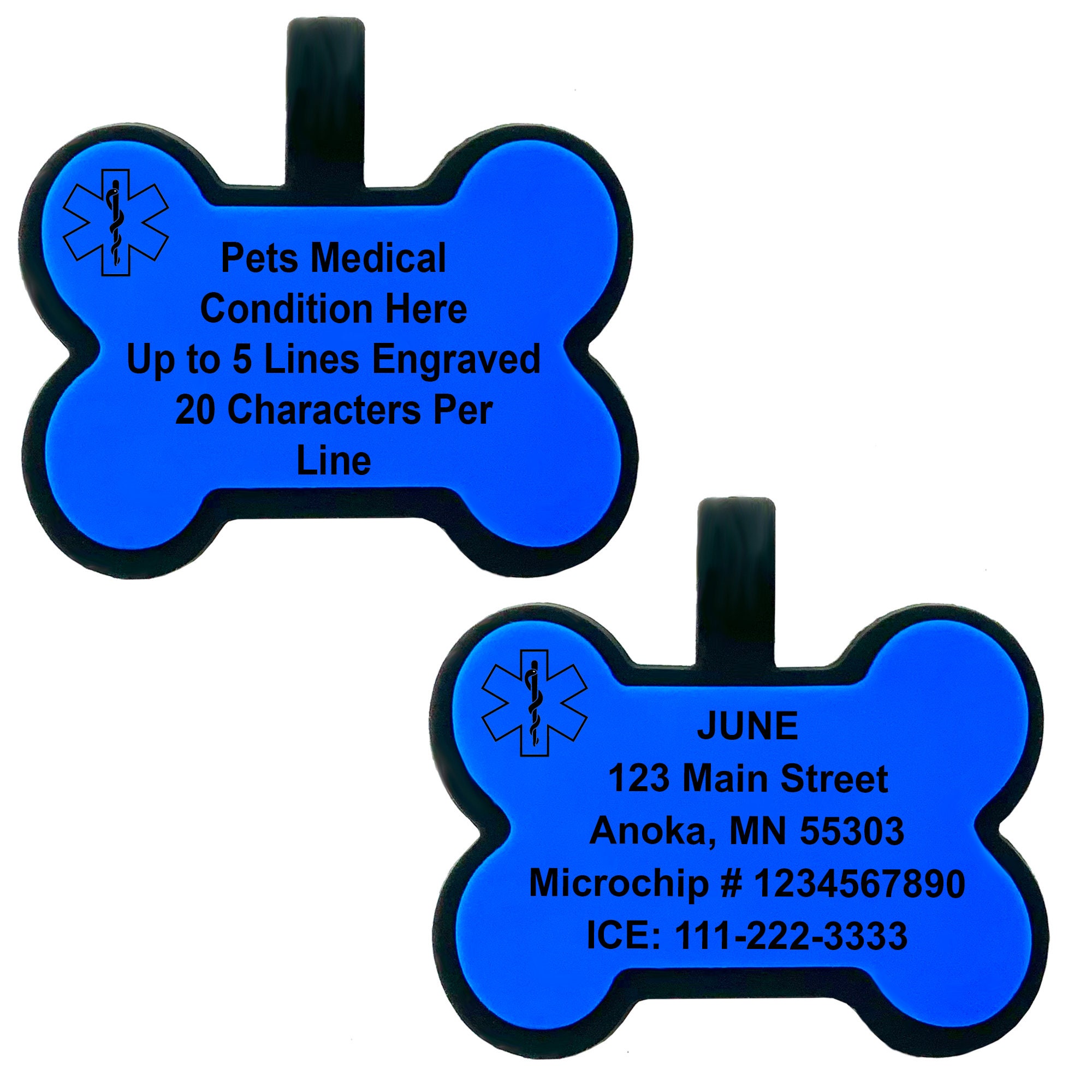 Medical Dog Tag Dog ID Tags Personalized for Pets With Etsy