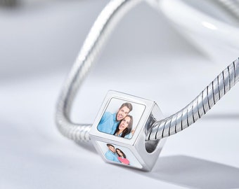 Charm Pandora con foto personalizzata: GIF personalizzata quadrata a quattro lati