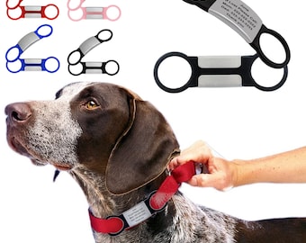 Targhetta identificativa per animali domestici con incisione personalizzata: targhetta per collare per cani silenziosa e impermeabile
