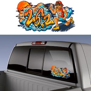 26.2 Marathon Runner Vinyl Diy Decal Sticker Car Window Wall Bumper