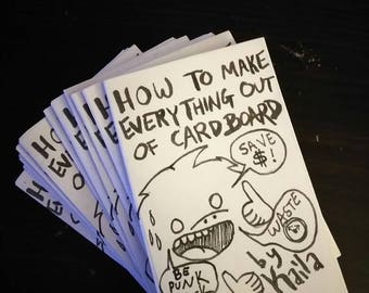 How To Make Everything Out of Cardboard - Nun Comix super mini comic zine