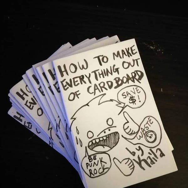 How To Make Everything Out of Cardboard - Nun Comix super mini comic zine