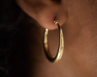 Gold Hoops • Statement Earrings • Large Hoops • Dainty Earrings • Perfect Gift