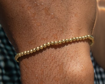 Beaded Bracelet Gold • Women's Bracelet • Golden Pearl Bracelet • Minimalist Jewelry • Gift for Her • Boho Jewelry