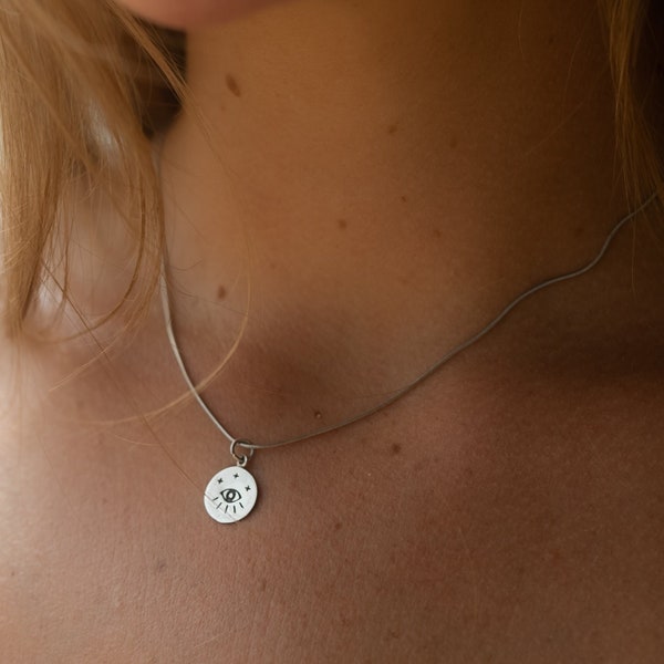 Collar de plata de ley 925 plata u oro • Cadena minimalista con colgante • Collar de filigrana • Idea de regalo que incluye caja de regalo