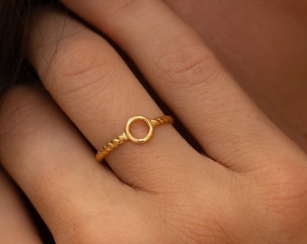 Minimalistischer Ring • Verstellbarer Ring • Edelstahl Ring • Goldener Ring • Boho Schmuck • Freundschaftsring • Statement Schmuck