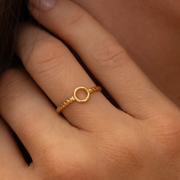 Minimalistischer Ring • Verstellbarer Ring • Edelstahl Ring • Goldener Ring • Boho Schmuck • Freundschaftsring • Statement Schmuck