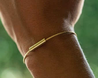 Herren Armband mit Schraubverschluss • Silber Gold Schwarz Rosé • Minimalistisches Armband für Männer • Geschenk Geburtstag für Ihn