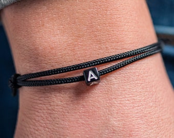 Gepersonaliseerde armband met letter - letterarmband koppel - individuele vriendschapsarmband - cadeau beste vriend - kleurkeuze