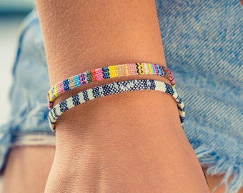 Boho Surfer Bracelet Set de 2 pour femmes et filles - Bijoux de festival faits à la main - Surfer Bracelet Accessoires de plage - Bracelets d’amitié