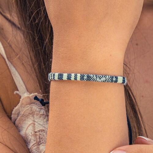 Boho Surfer Bracelet for Men and Women - Handmade Summer Beach Festival Jewelry -  100% Waterproof Cotton Bracelet - Birthday Gift