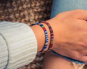 Boho Surfer Pulsera Set de 2 para Mujer y Niñas - Joyería de Festival Hecha a Mano - Pulsera Surfer Accesorios de Playa - Pulseras de la Amistad