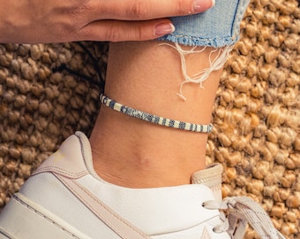 Surfer Beach Anklet for Women and Men - Womens Boho Ethno Ankle Bracelet - Mens Ankle Chain - Handmade Festival Jewelry - Waterproof