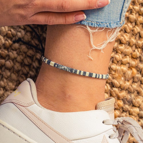Surfer Beach Anklet for Women and Men - Womens Boho Ethno Ankle Bracelet - Mens Ankle Chain - Handmade Festival Jewelry - Waterproof