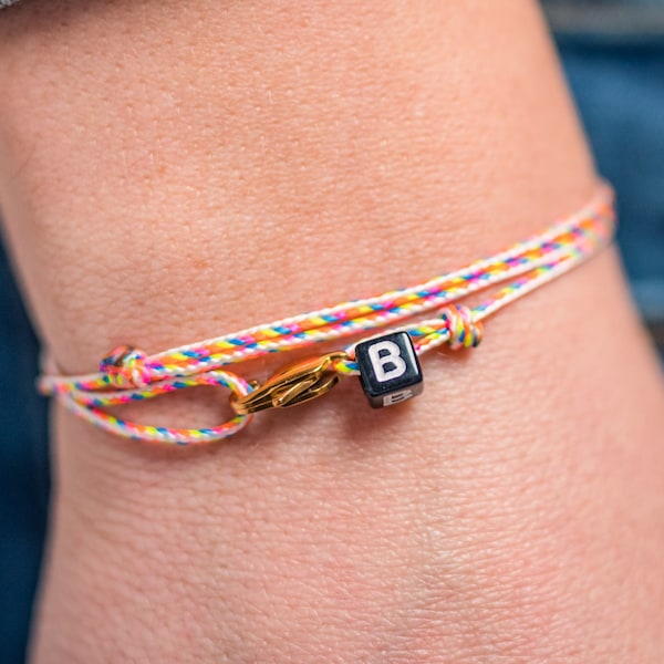Personalisiertes Armband mit Buchstabe - Buchstabenarmband Pärchen - Individuelles Freundschaftsarmband - Geschenk beste Freundin