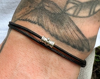 Boho Surfer Bracelet with Charm Men & Women - Waterproof + Adjustable - Handmade Summer Festival Jewelry -  Men's Women's Bracelet