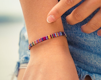 Boho surfarmband för kvinnor och män - Handgjorda festivalsmycken - Surfarmband strandaccessoarer - 100% vattentätt och justerbart