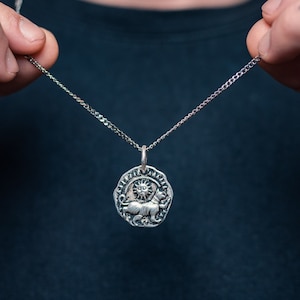 Mens Silver Necklace with Pendant - Cool surfer necklace - stainless steel with silver alloy - Gift for men - Maya Charm
