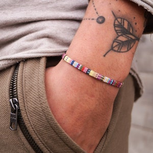 Boho Surfer Bracelet para Mujeres y Hombres Joyería de Festival Hecho a Mano Surfer Bracelet Beach Accessories Impermeable y Ajustable Amarillo imagen 3