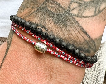 Boho Surfer Bracelet Set Men & Women - Waterproof + Adjustable - Handmade Summer Festival Jewelry -  2x Men's Women's Bracelet