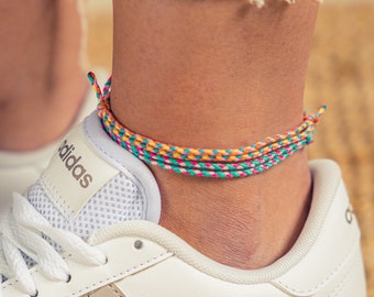 Surfer  Beach Anklet for Men and Women - Mens Boho Ethno Ankle Bracelet - Womens Ankle Chain - Handmade Festival Jewelry - Waterproof