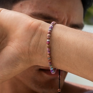 Beaded bracelet for women and men Yoga bracelet Boho jewelry Surfer bracelet handmade Waterproof adjustable image 1