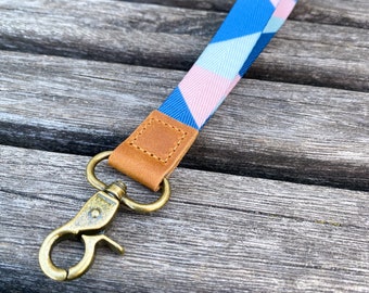Boho Key Chain with Keyring - Handmade Surfer Accessories - Hippie Pocket Pendant - Colored Friendship Gift for best Friend Yellow