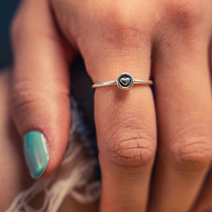 Damen Ring 925 Silber - Herzring Silberring Frauen Mädchen - Surfer Festival Schmuck Verstellbar Gr.51-60 - Geschenk Geburtstag Weihnachten