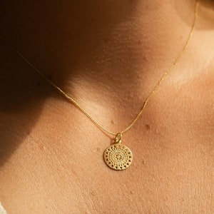 925 Silver Sun Necklace Silver or Gold • Minimalist Charm Necklace • Fine Necklace with Pendant  • Ready to Gift incl. Gift Box