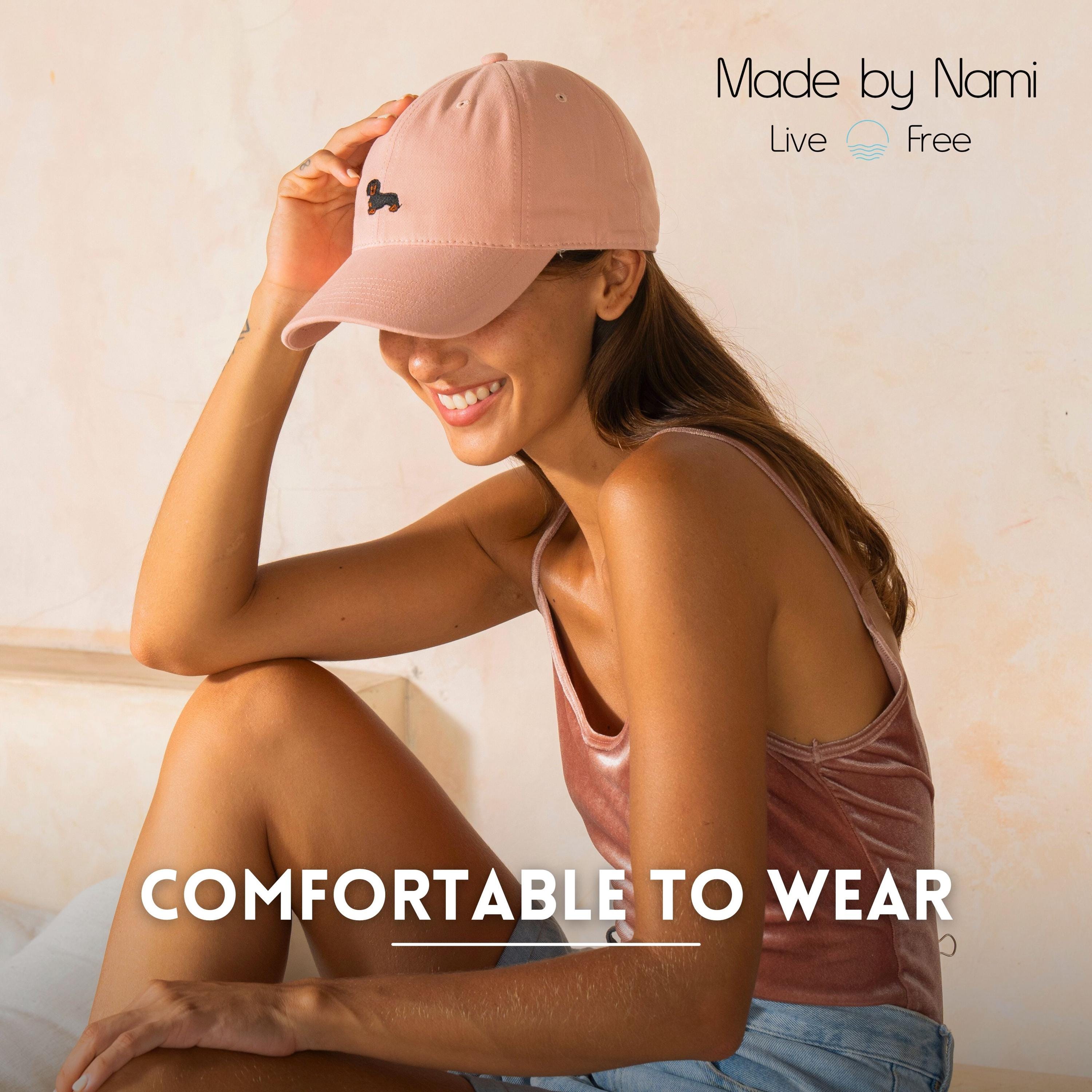 Made By Nami Basecap Mit Herz - Baumwolle Cap Damen Herren Größenverstellbar Rosa