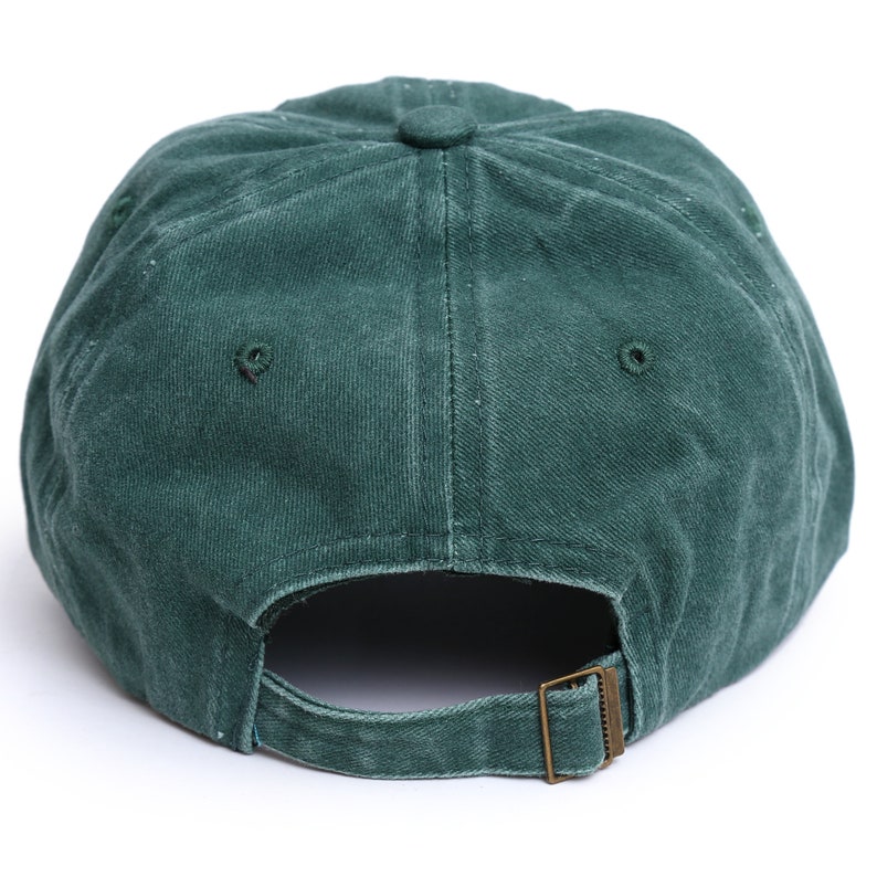 Basecap Used Look Größenverstellbar Grün mit Prints Softshell Baseball Caps Sommer Festival Schirm-Mütze Kopfbedeckung Unisex Bild 4