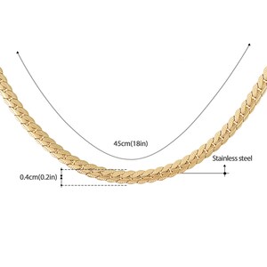 Minimalistische Halskette Fuchsschwanzkette Damen 4mm Choker Halskette Damen Gliederkette Gold Filigraner Schmuck Edelstahl Kette Bild 6