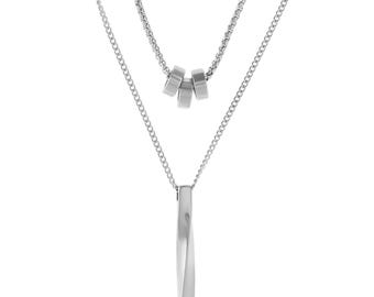 Chaîne Homme En Acier Inoxydable - Modèle 2 Racines, 7mm, 50cm - Collier Cubain - Idéal Pour Porter Seul Ou Avec Pendentif