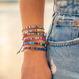 Boho Surfer Bracelet para Mujeres y Hombres Joyería de Festival Hecho a Mano Surfer Bracelet Beach Accessories Impermeable y Ajustable Amarillo imagen 5