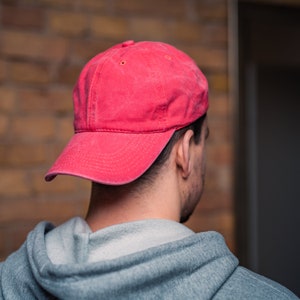 Basecap Used Look Größenverstellbar Grün mit Prints Softshell Baseball Caps Sommer Festival Schirm-Mütze Kopfbedeckung Unisex Red