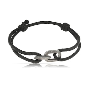 Herenarmband met RVS tussenstuk Zeiltouwarmband Surferarmband Verstelbaar & waterdicht Cadeau voor heren haar afbeelding 2