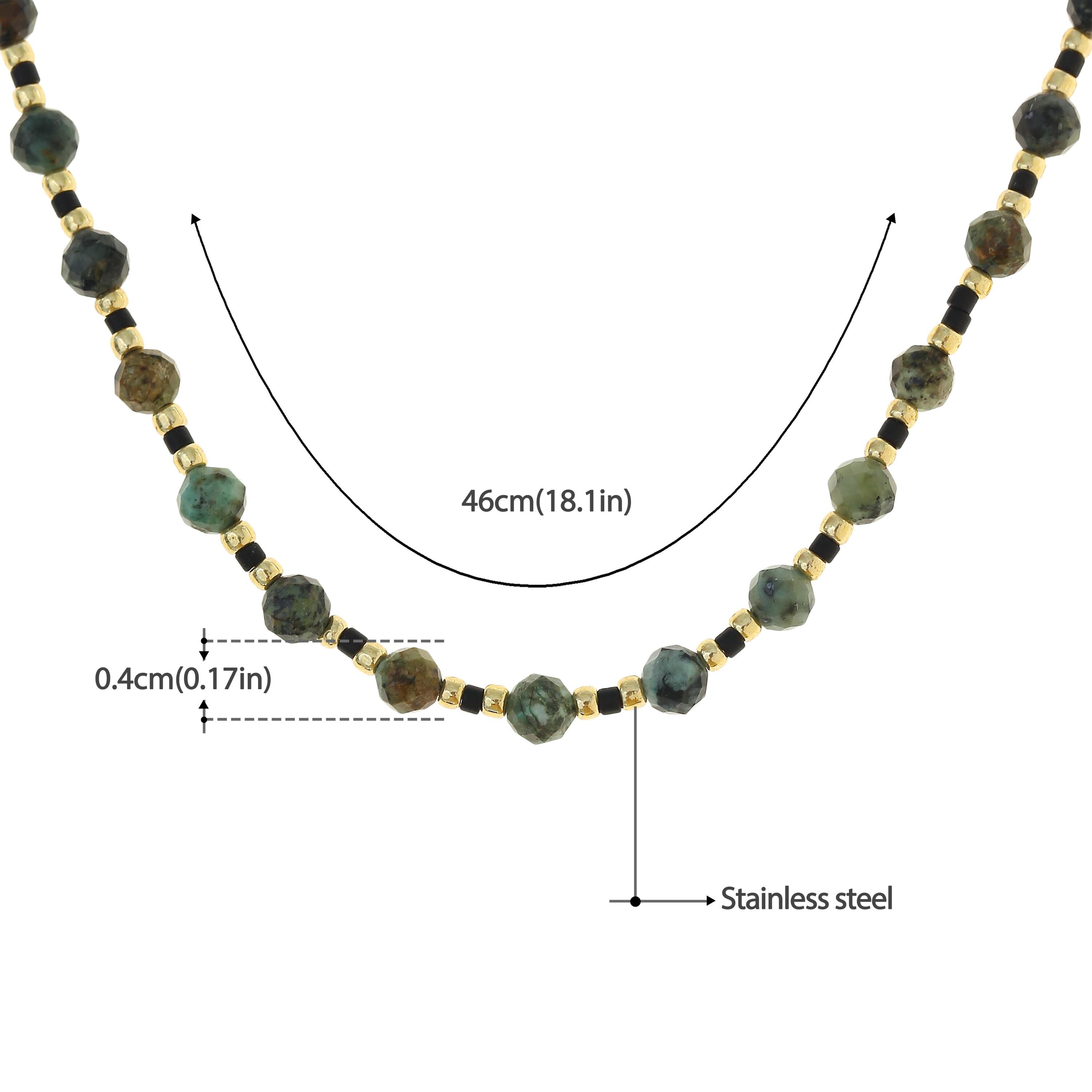 Set Collana E Anello Con Perline Colorate In Vetro – Gioielli Boho Chic Per L'estate - 4