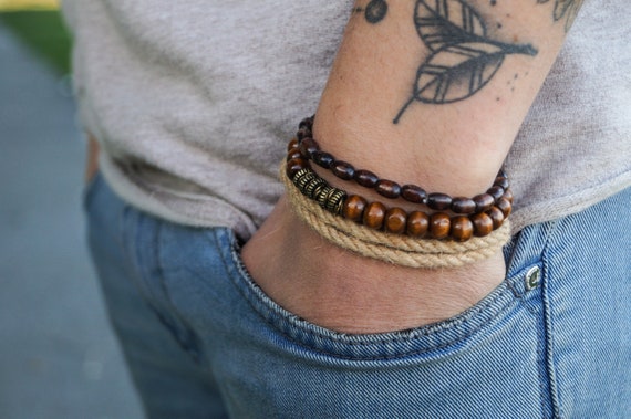 Braccialetto Da Surfista Da Uomo, In Corda Nautica, 6 Pezzi, Realizzato A Mano, Per Uomini E Donne, Con Corda Nautica, Regolabile - Foto 2