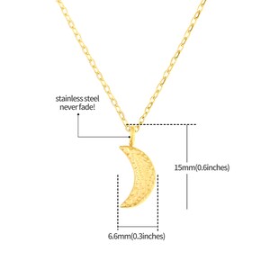 Halskette mit Sonnen Anhänger Minimalistische Sonnenkette Damen Halskette aus Edelstahl Filigrane Goldkette Geschenk für Sie mit Box Bild 7