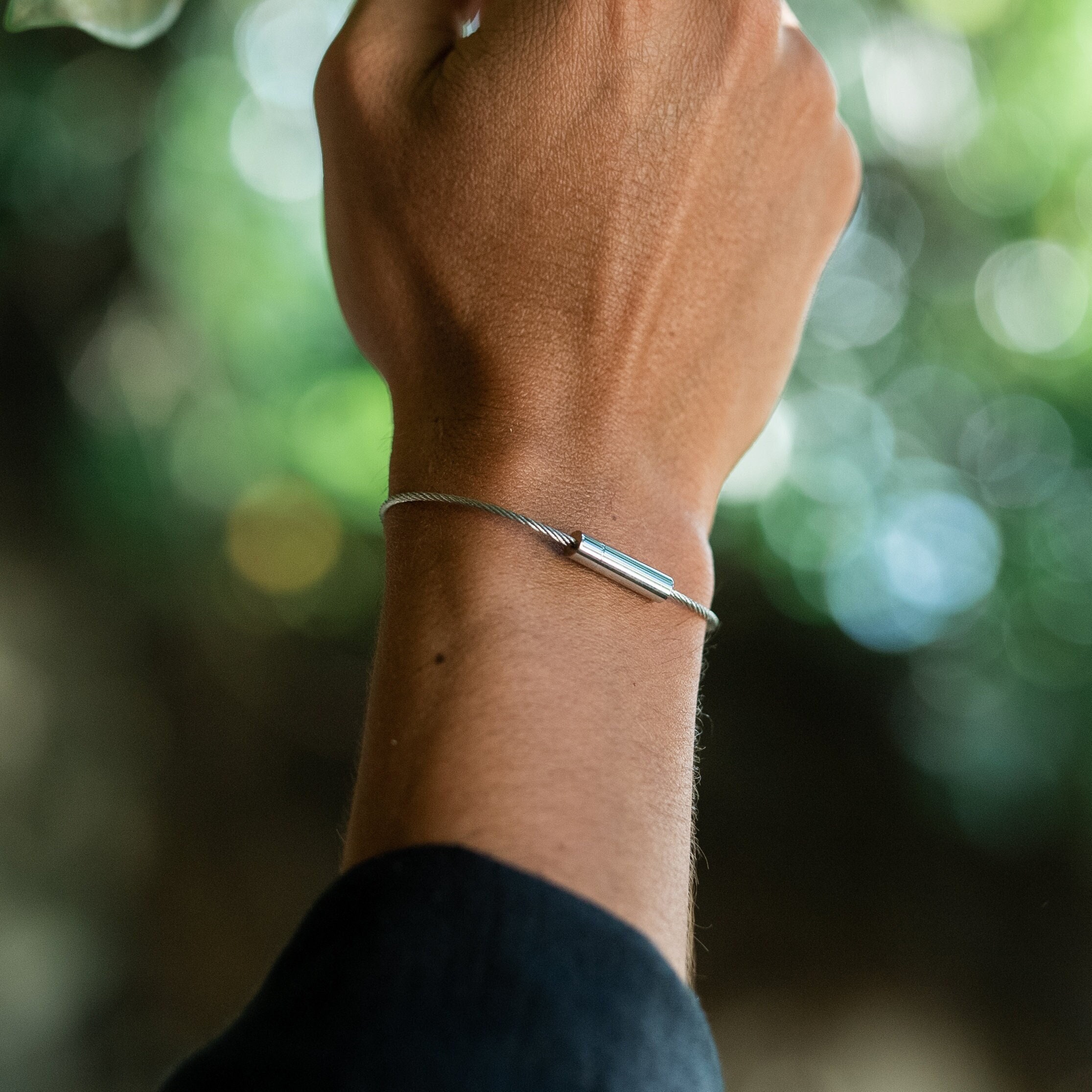  ☆ブレスレット Minimalistic Squares Minimalist Bracelet With Screw Clasp • Silver Gold Black