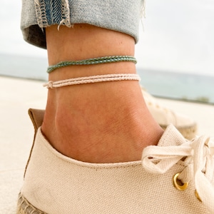 Surfer  Beach Anklet for Men and Women - Mens Boho Ethno Ankle Bracelet - Womens Ankle Chain - Handmade Festival Jewelry - Waterproof