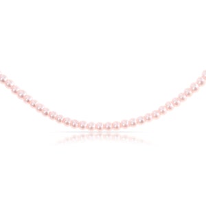 Süßwasserperlen Halskette Rosa Süßwasser Perlenkette Minimalistische Kette Perlen Choker Damen Halskette Frauen Geschenk für Sie Rosa