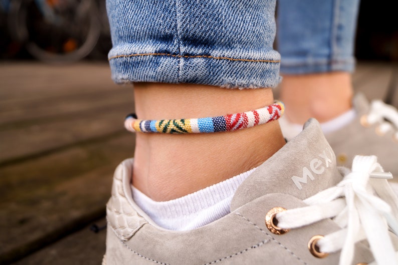 Boho Surfer Anklet Womens Ankle Bracelet Ankle Chain Women Handmade Festival Beach Jewelry Summer Accessories Friendship Gift image 3