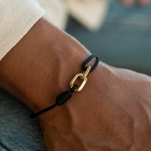 Bracelet homme avec connecteur en acier inoxydable - bracelet corde de voile - bracelet surfeur - réglable et étanche - cadeau pour homme + elle