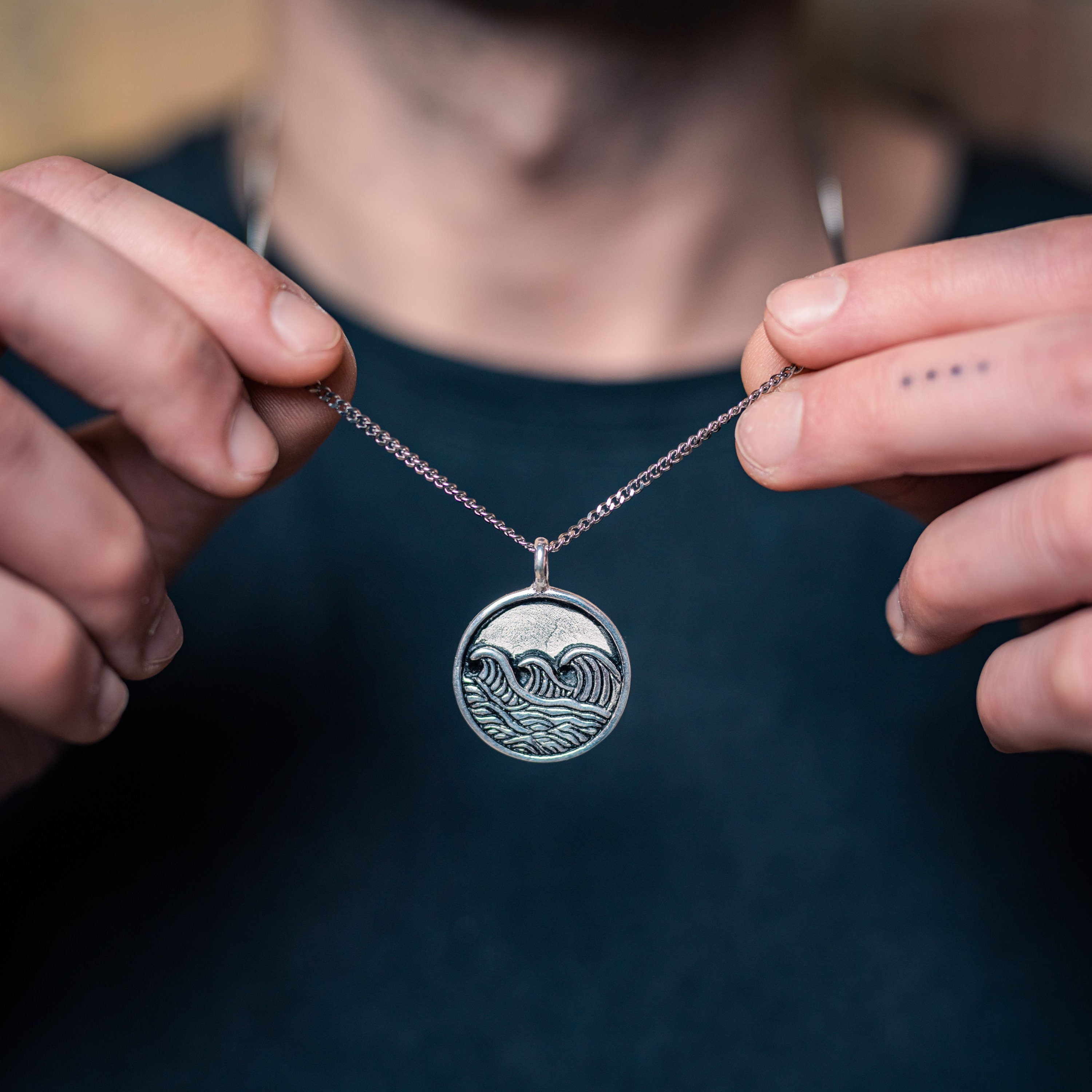 Collier pour homme en inoxydable doté d'un pendentif dollar-Lookeven