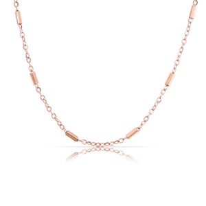 Minimalistische Halskette in Gold oder Silber oder Rose Gliederkette Damen Choker Halskette Frauen Geschenk für Sie Damen Bild 2