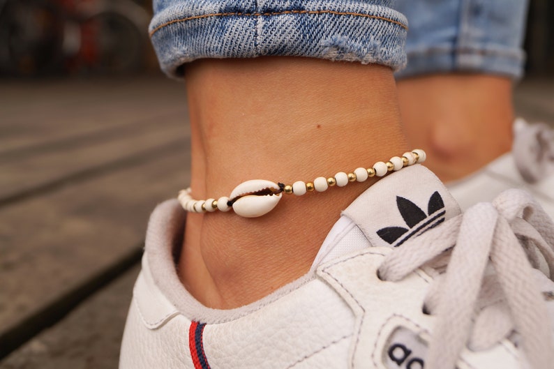 Goa Anklet Boho Ethno Womens Ankle Bracelet Surfer Festival Style Hippie Gypsy Outfit Macrame Oriental Jewelry for Woman