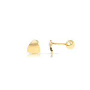 Herz Ohrringe Gold Edelstahl Ohrstecker Damen Geometrischer Ohrring Minimalistischer Schmuck Geschenk für Sie Bild 9