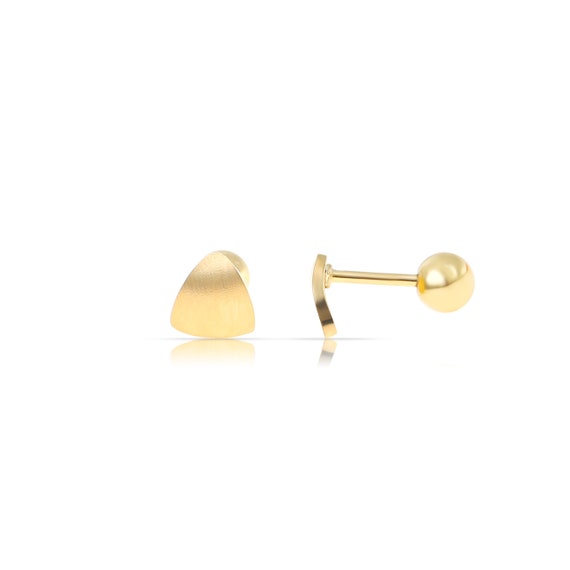 Orecchini Triangolari Oro Made By Nami, In Acciaio Inox, Impermeabili, Ipoallergenici, Design Minimalista, Regalo Donna In Elegante Confezione